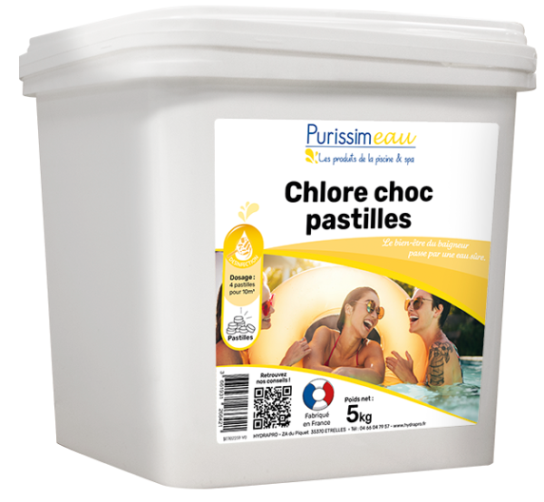 CHLORE CHOC PASTILLE 20 G SCEAU 5 kg